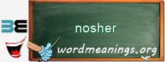 WordMeaning blackboard for nosher